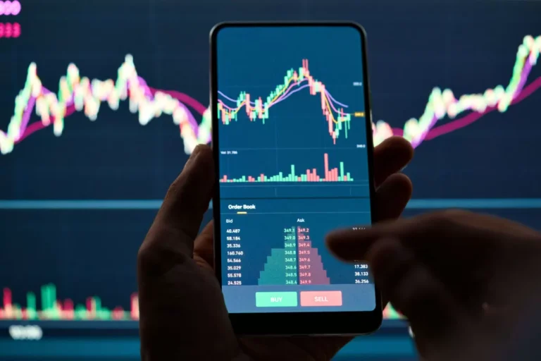 Analyse des données boursières sur smartphone.